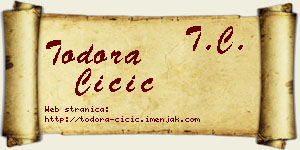 Todora Čičić vizit kartica
